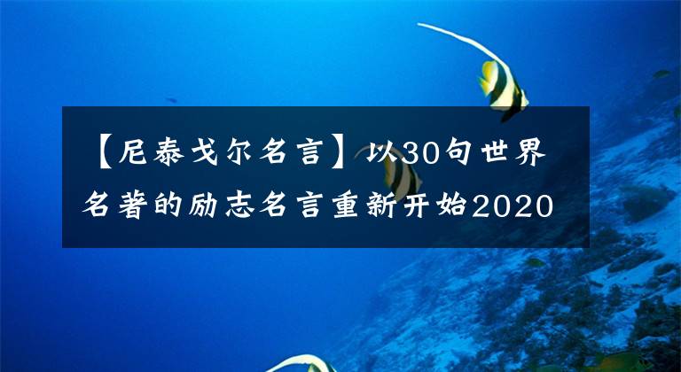 【尼泰戈尔名言】以30句世界名著的励志名言重新开始2020！