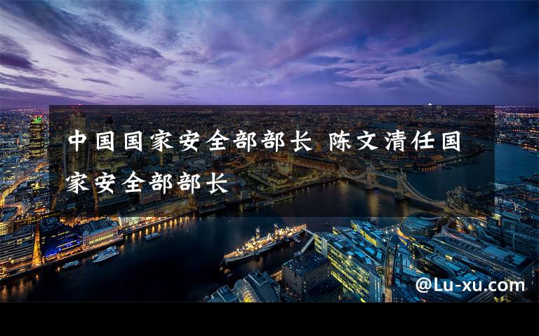 中国国家安全部部长 陈文清任国家安全部部长