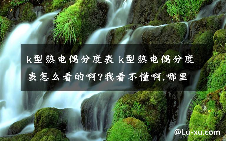 k型热电偶分度表 k型热电偶分度表怎么看的啊?我看不懂啊.哪里有让人看得懂的热电偶分度表啊?文章配图