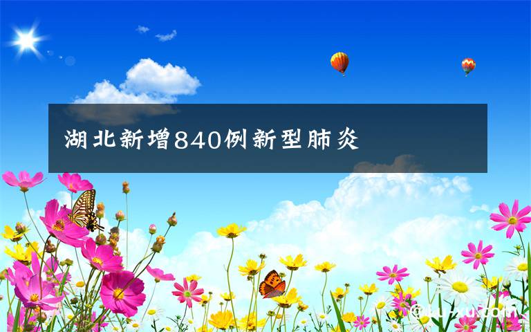 湖北新增840例新型肺炎