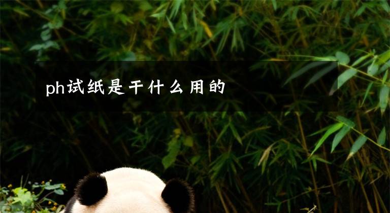 ph试纸是干什么用的文章配图