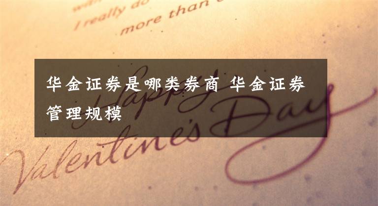 华金证券是哪类券商 华金证券管理规模文章配图