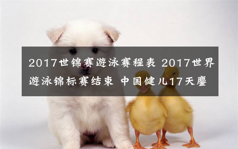 2017世锦赛游泳赛程表 2017世界游泳锦标赛结束 中国健儿17天鏖战12枚金牌