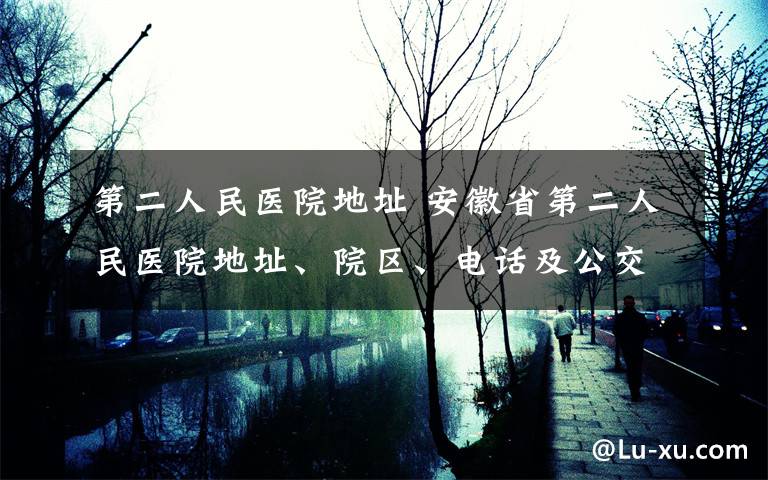 第二人民医院地址 安徽省第二人民医院地址、院区、电话及公交一览
