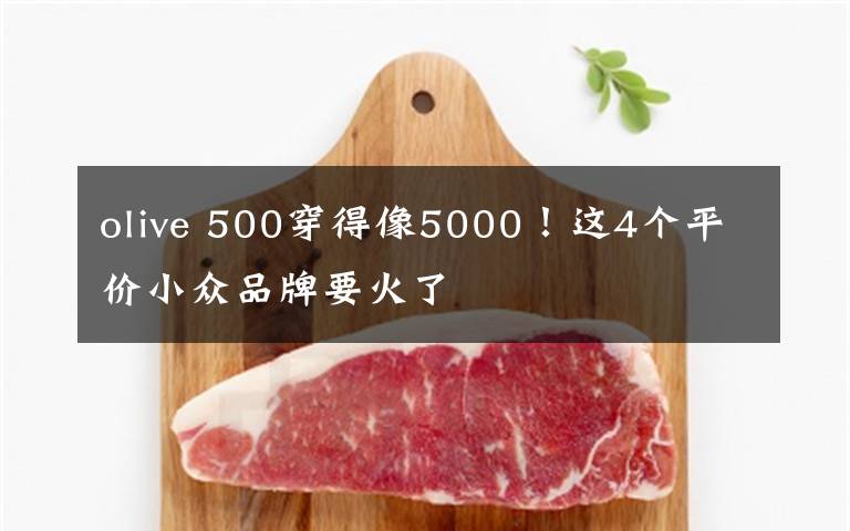 olive 500穿得像5000！这4个平价小众品牌要火了