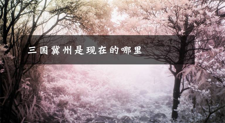 三国冀州是现在的哪里文章配图