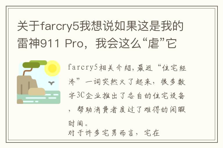 关于farcry5我想说如果这是我的雷神911 Pro，我会这么“虐”它