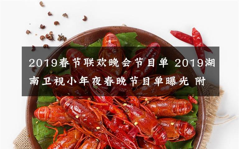 2019春节联欢晚会节目单 2019湖南卫视小年夜春晚节目单曝光 附2019湖南卫视春晚明星嘉宾阵容