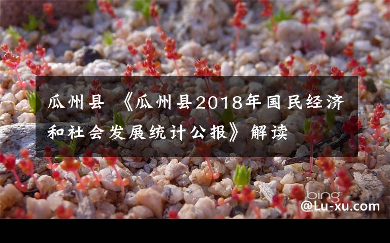 瓜州县 《瓜州县2018年国民经济和社会发展统计公报》解读