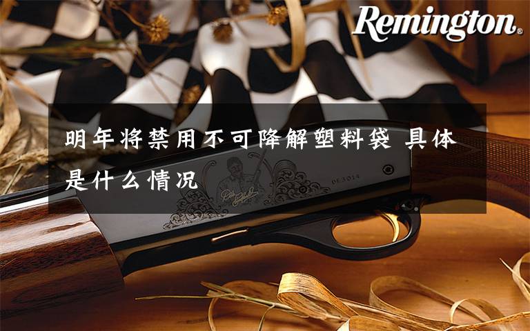 明年将禁用不可降解塑料袋 具体是什么情况