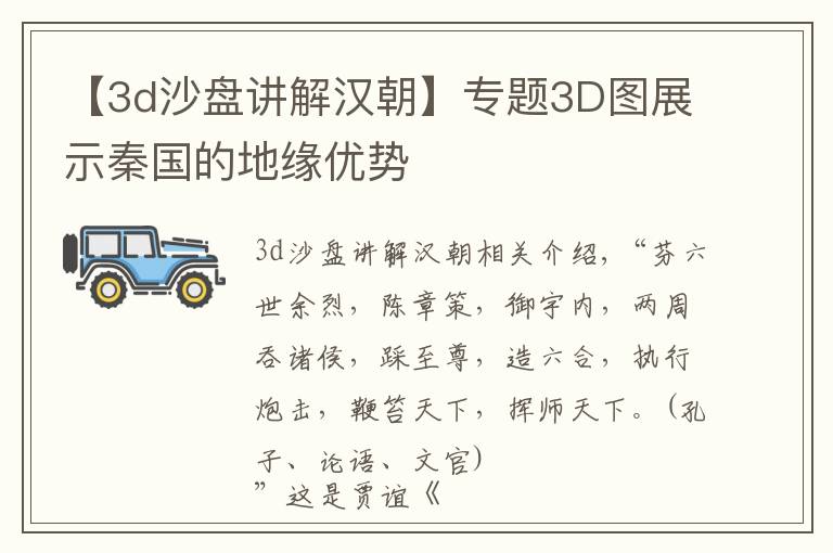 【3d沙盘讲解汉朝】专题3D图展示秦国的地缘优势