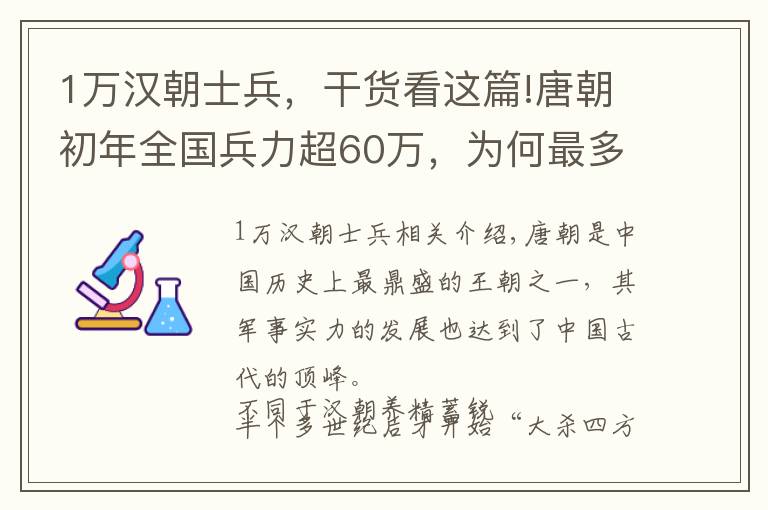 1万汉朝士兵，干货看这篇!唐朝初年全国兵力超60万，为何最多出兵人数不过10余万？