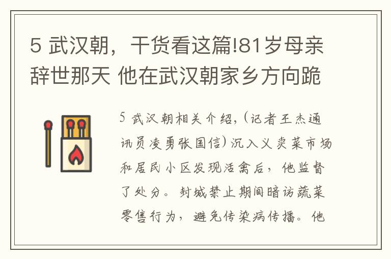 5 武汉朝，干货看这篇!81岁母亲辞世那天 他在武汉朝家乡方向跪拜