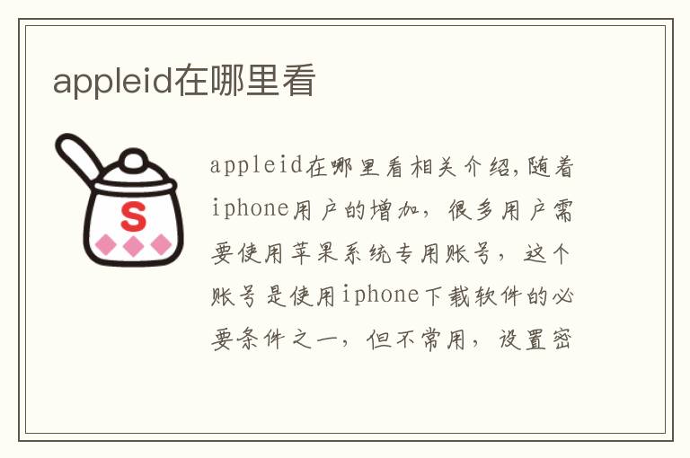 appleid在哪里看