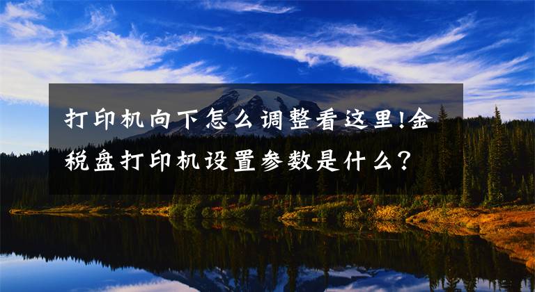 打印机向下怎么调整看这里!金税盘打印机设置参数是什么？