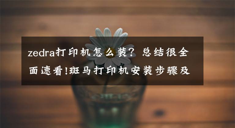 zedra打印机怎么装？总结很全面速看!斑马打印机安装步骤及故障维修