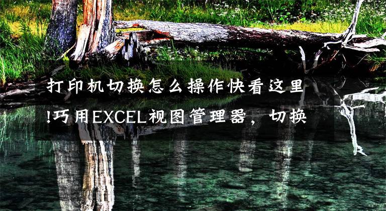 打印机切换怎么操作快看这里!巧用EXCEL视图管理器，切换打印好便捷