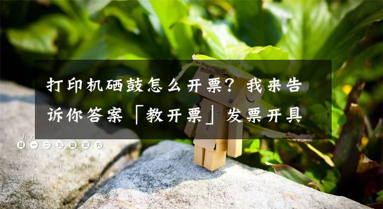 打印机硒鼓怎么开票？我来告诉你答案「教开票」发票开具不再难，操作指南送给您