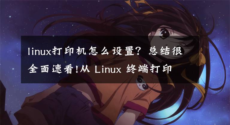 linux打印机怎么设置？总结很全面速看!从 Linux 终端打印文件