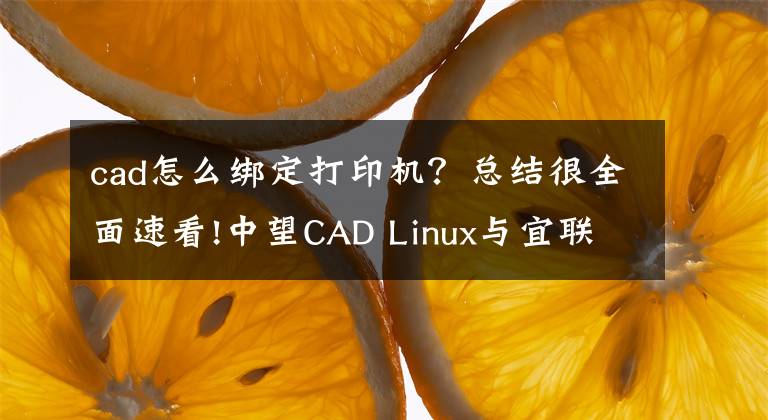 cad怎么绑定打印机？总结很全面速看!中望CAD Linux与宜联打印机深度兼容，满足高效设计与图纸打印需求