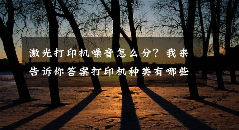 激光打印机噪音怎么分？我来告诉你答案打印机种类有哪些 打印机品牌推荐