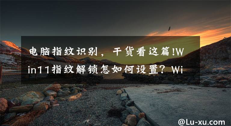 电脑指纹识别，干货看这篇!Win11指纹解锁怎如何设置？Win11指纹解锁设置方法介绍