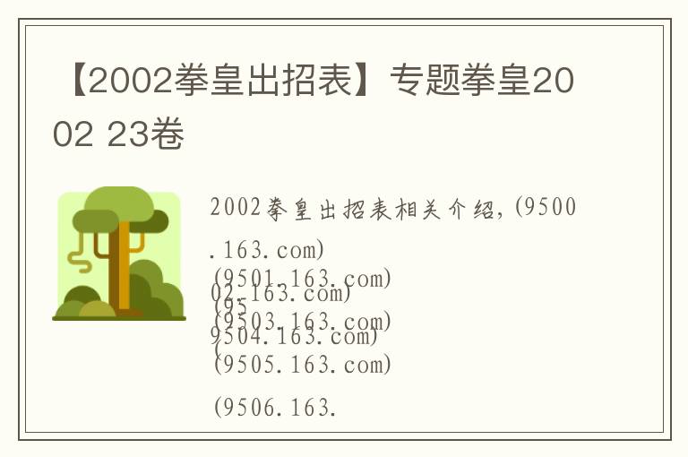 【2002拳皇出招表】专题拳皇2002 23卷