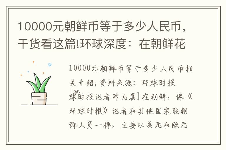 10000元朝鲜币等于多少人民币，干货看这篇!环球深度：在朝鲜花人民币、欧元的那些趣事