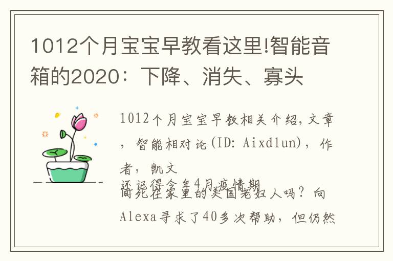 1012个月宝宝早教看这里!智能音箱的2020：下降、消失、寡头