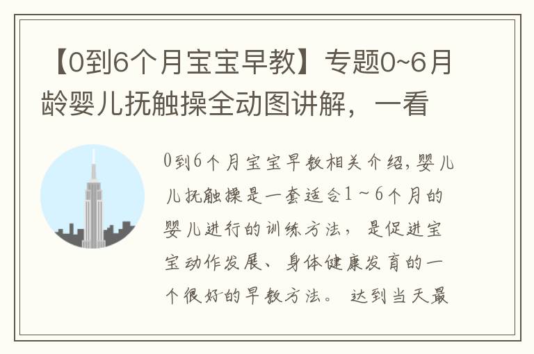 【0到6个月宝宝早教】专题0~6月龄婴儿抚触操全动图讲解，一看就会！（宝妈收藏）,超级实用