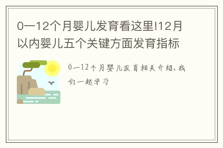 0一12个月婴儿发育看这里!12月以内婴儿五个关键方面发育指标整理