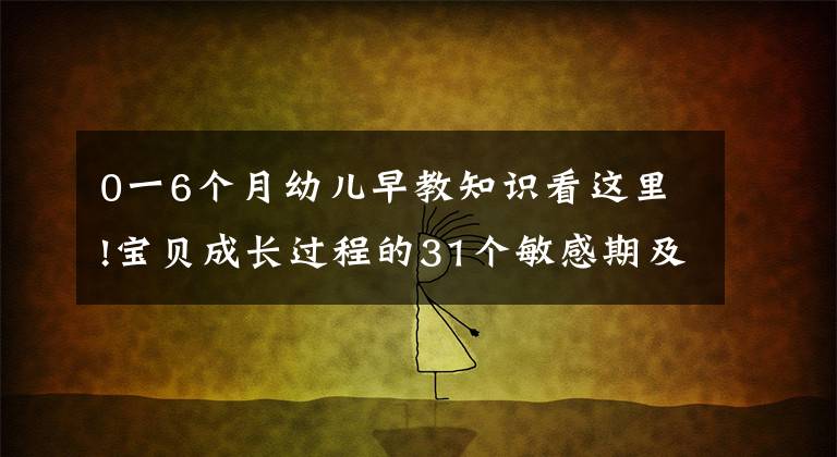 0一6个月幼儿早教知识看这里!宝贝成长过程的31个敏感期及对应训练方法，赶紧收藏（3--3）