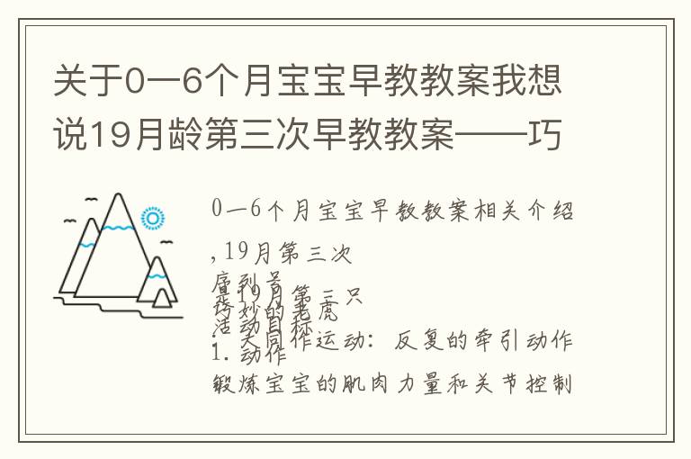 关于0一6个月宝宝早教教案我想说19月龄第三次早教教案——巧虎专区（学做家务）