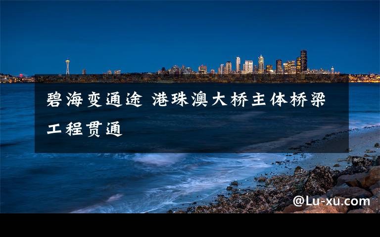 碧海变通途 港珠澳大桥主体桥梁工程贯通