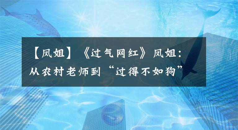 【凤姐】《过气网红》凤姐：从农村老师到“过得不如狗”，她经历了什么？