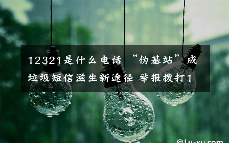 12321是什么电话 “伪基站”成垃圾短信滋生新途径 举报拨打12321