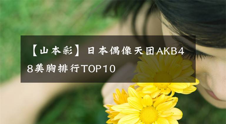 【山本彩】日本偶像天团AKB48美胸排行TOP10