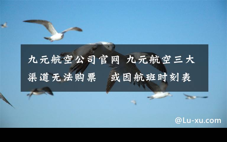 九元航空公司官网 九元航空三大渠道无法购票　或因航班时刻表不获批