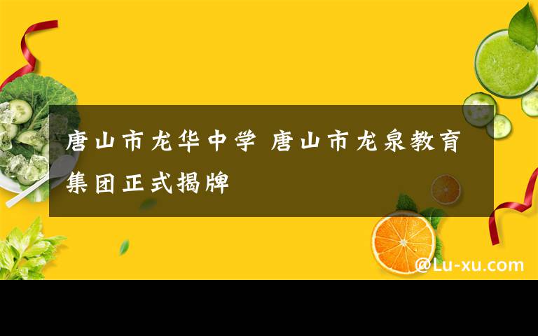 唐山市龙华中学 唐山市龙泉教育集团正式揭牌