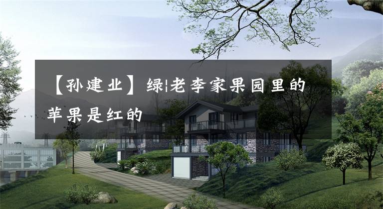 【孙建业】绿|老李家果园里的苹果是红的