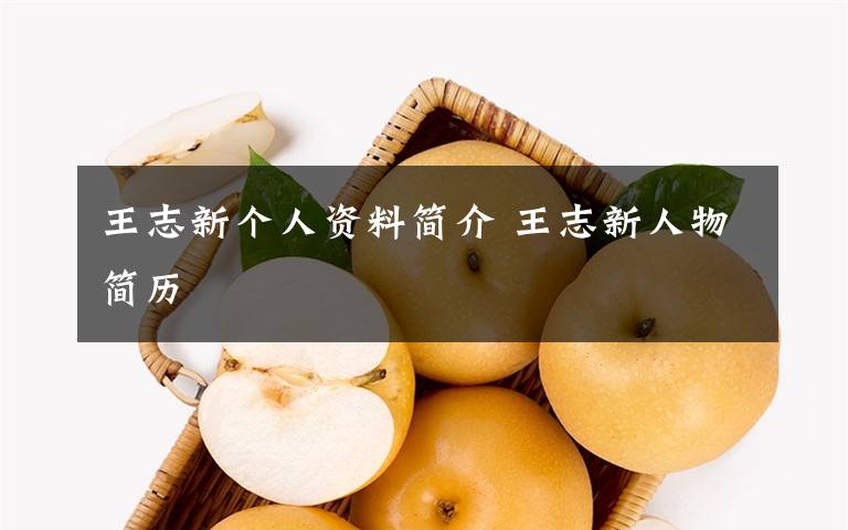 王志新个人资料简介王志新人物简历