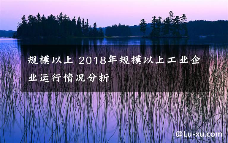 规模以上 2018年规模以上工业企业运行情况分析