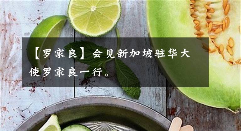 【罗家良】会见新加坡驻华大使罗家良一行。