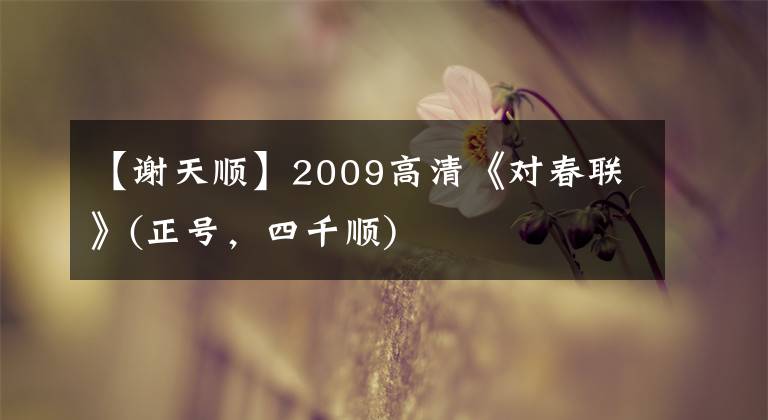 【谢天顺】2009高清《对春联》(正号，四千顺)