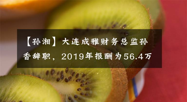 【孙湘】大连成雅财务总监孙香辞职，2019年报酬为56.4万韩元。