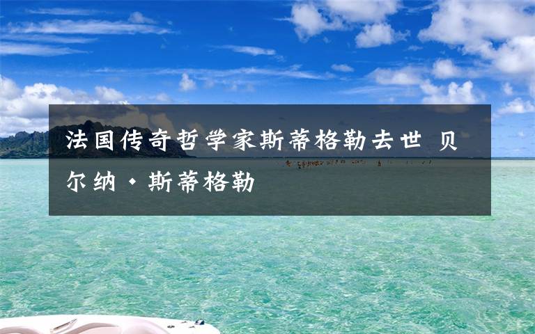 法国传奇哲学家斯蒂格勒去世 贝尔纳·斯蒂格勒