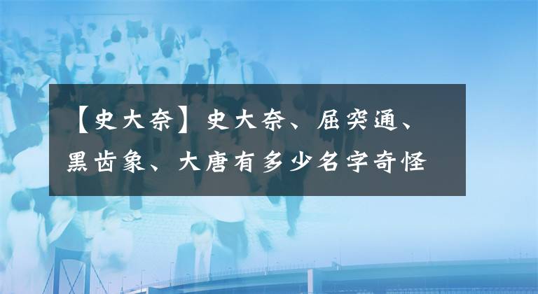 【史大奈】史大奈、屈突通、黑齿象、大唐有多少名字奇怪的队长？