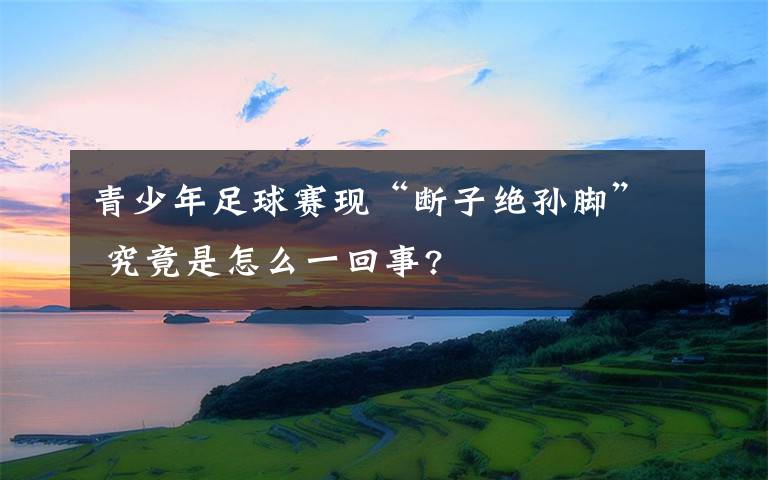 青少年足球赛现“断子绝孙脚” 究竟是怎么一回事?