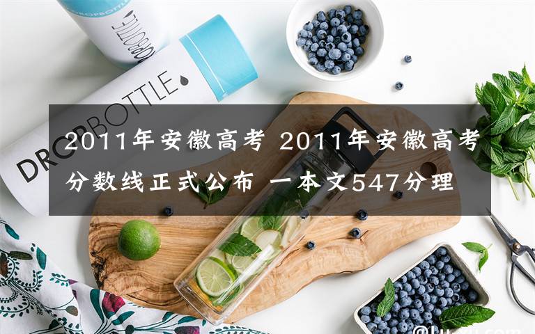 2011年安徽高考 2011年安徽高考分数线正式公布 一本文547分理534分