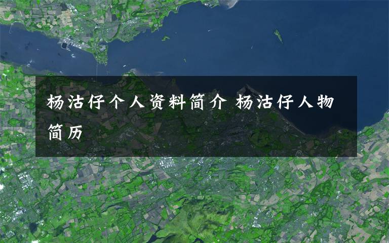 杨沽仔个人资料简介 杨沽仔人物简历文章配图